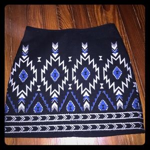 H&M Aztec print mini skirt